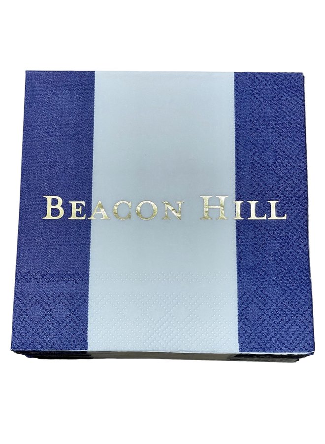Beacon Hill Cocktail Napkins with gold ink - 24 Per Package
