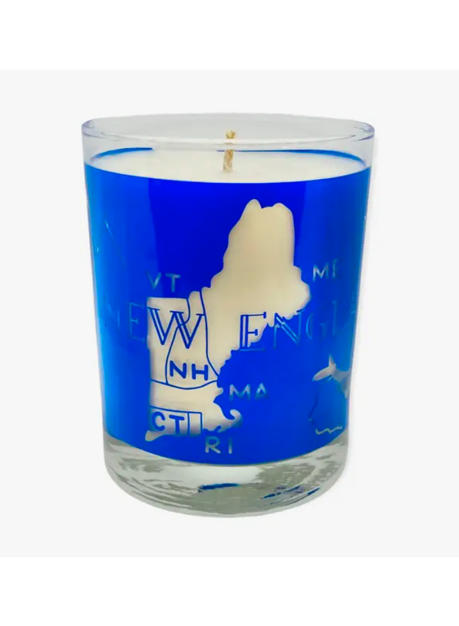 New England Screen Printed 100% Soy Candle Cocktail Glass