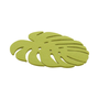 Merino Wool Felt Medium Monstera Leaf Trivet - Pistachio