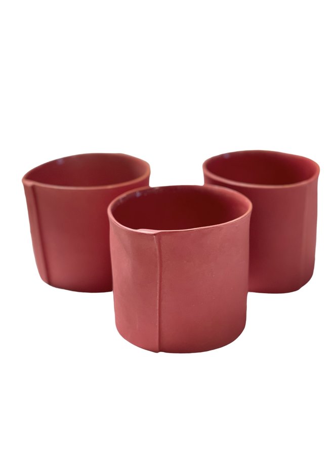 Porcelian Tumbler / Vase Red