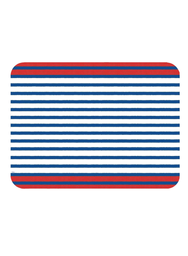 Breton Stripe Blue Rectangle Paper Placemats - 12 Per Package