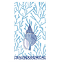 Shell Toile Guest Towel Napkins in Blue - 15 Per Package