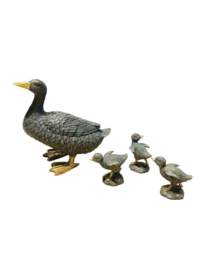 Duckling Family Statues Set of 4