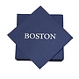 Boston on Navy Cocktail Napkins - 24 per package