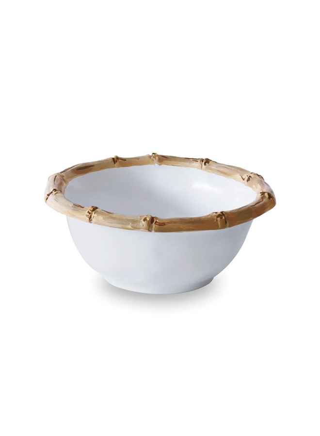 VIDA Bamboo Small Dip Bowl (White and Natural)