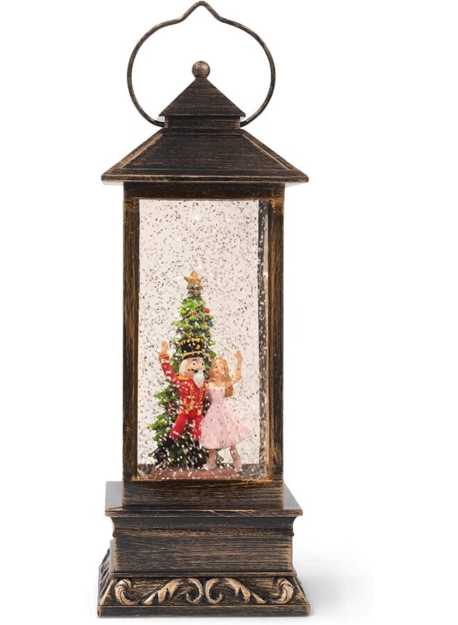 LED Swirl Lantern Nutcracker Ballet, 10.7 inch, Black