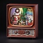 9.7"H LED Musical Swirl TV with Santa and Kids