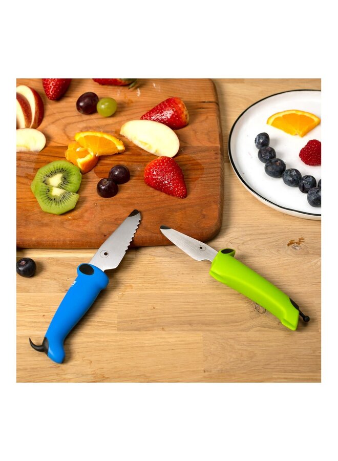 Kinderkitchen® Dog Knife Set of 2 - Green & Blue