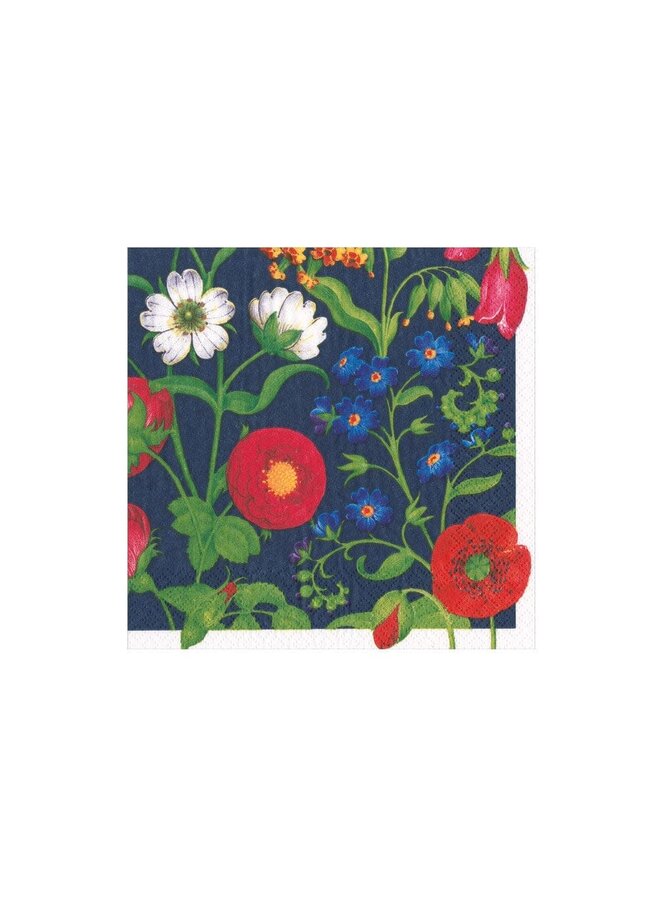 Cloisters Garden Paper Cocktail Napkins in Navy - 20 Per Package