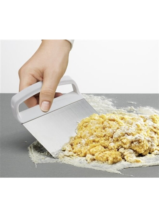 Scraper 3 pc Set: dough cutter, curved edge and flat edge scraper