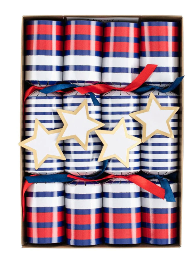 Breton Stripe Celebration Crackers - 8 Per Box