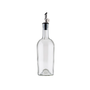 17.5oz Clear Glass Oil and Vinegar Bottle with Weighted Stainless Steel Pourer