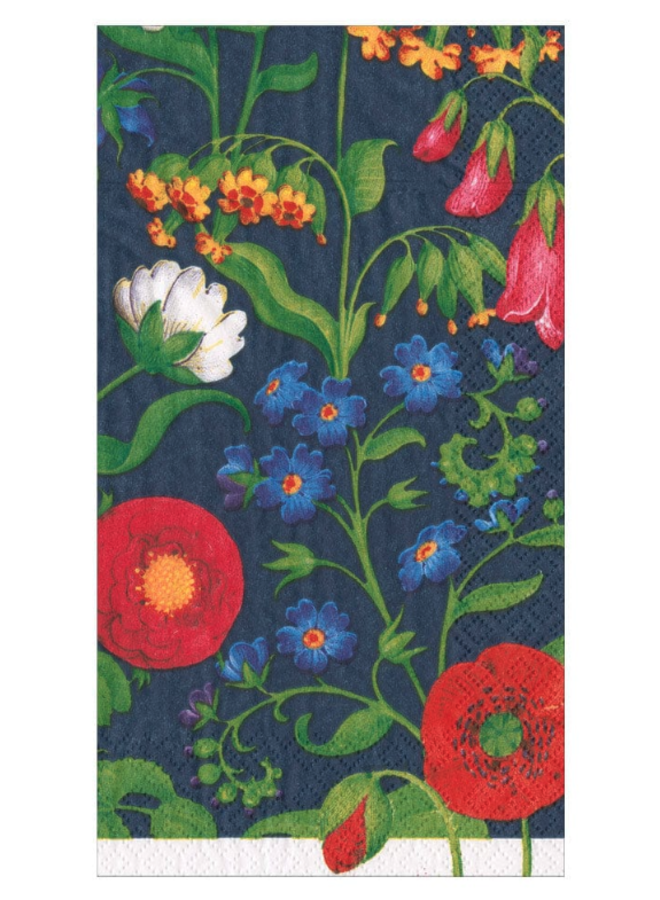 Cloisters Garden Guest Towel Napkins in Navy - 15 Per Package