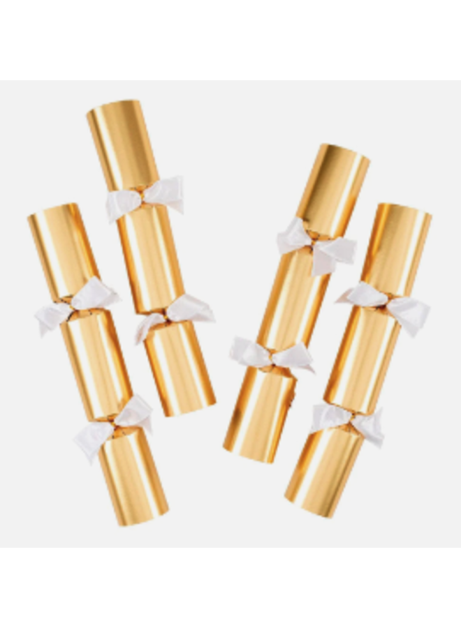 Solid Gold Christmas Crackers - 6 Per Box 12"