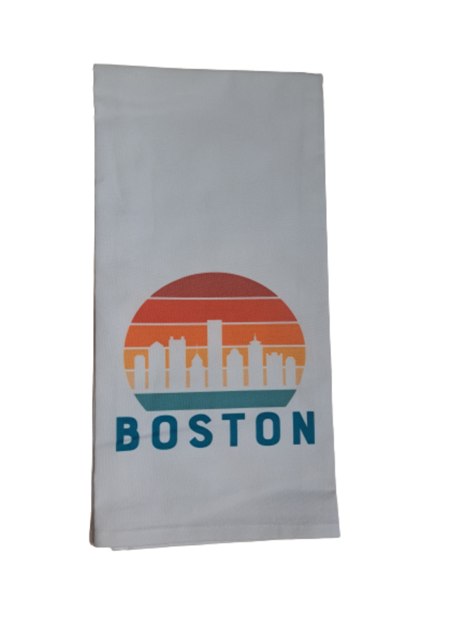 Boston Sunset Tea Towel