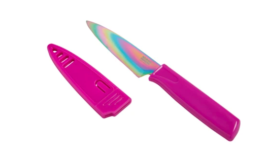 Kuhn Rikon pink iridescent paring knife