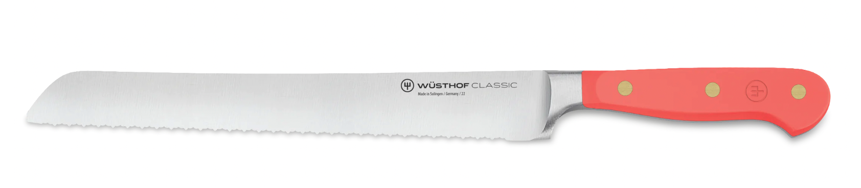 Wusthof Classic Color 9" Double Serrated Bread Knife.