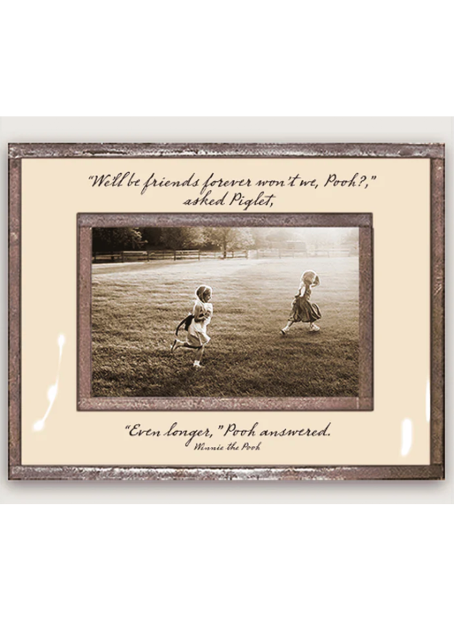 We'll Be Friends Forever Copper & Glass 4"x6"H Photo Frame