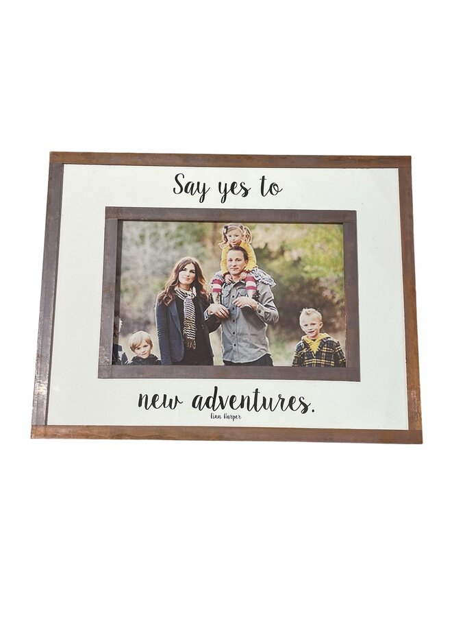 Say Yes To Adventures Copper & Glass 4"x6"H Photo Frame