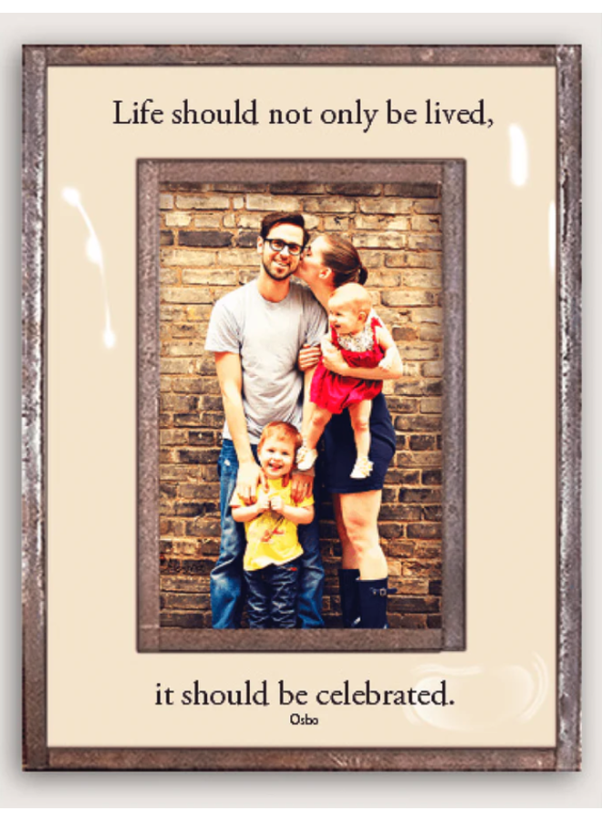 Life Should Not Only Be Lived Copper & Glass 4"x6"V Photo Frame
