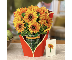 Fresh Cut Paper Greeting Card Bouquet