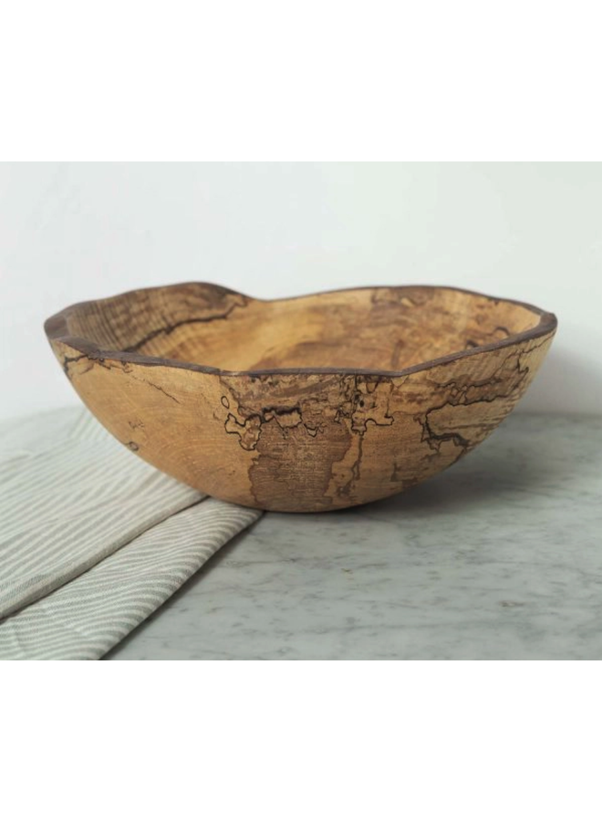 Spalted Maple Oval Bowl 13"