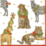 Wild Christmas Ivory Cocktail Napkins - 20 Per Package