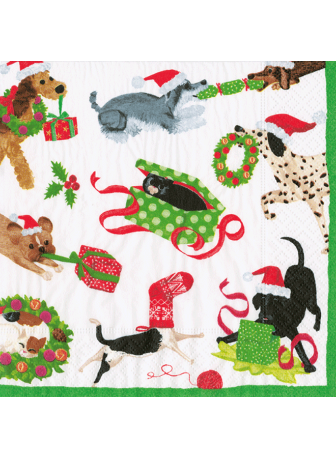 Christmas Mischief Paper Cocktail Napkins - 20 Per Package