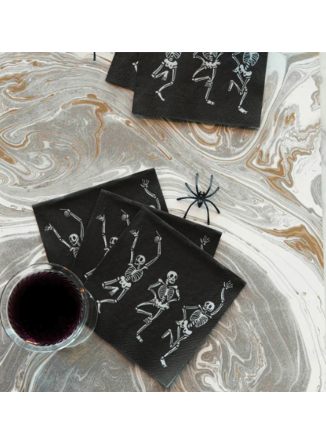 Skeleton Dance Cocktail Napkin - pack of 20
