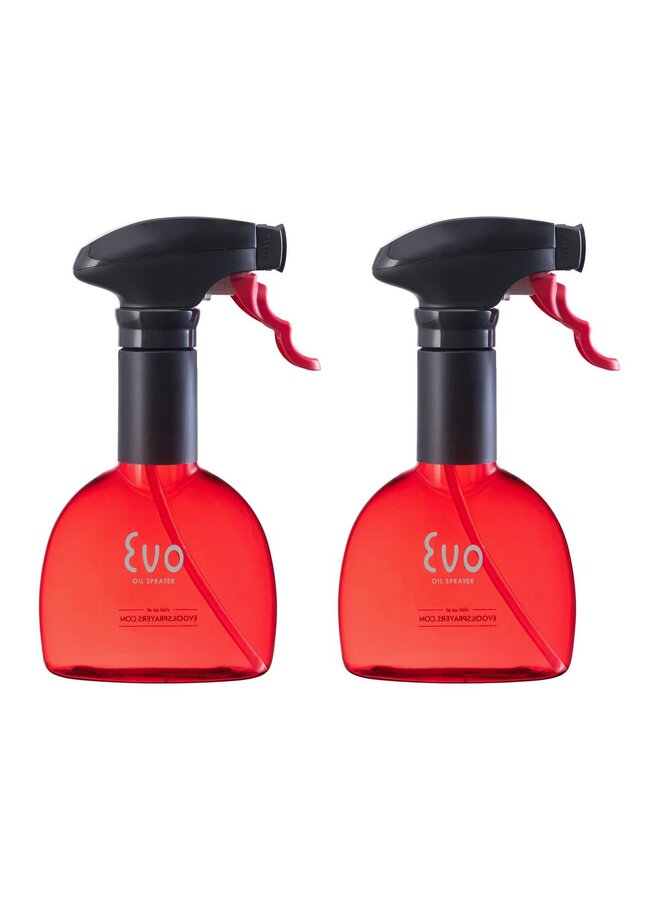 Evo Oil Sprayer, Non-Aerosol for Olive Oil and Cooking Oils, Set of 2 Bottles, 8oz