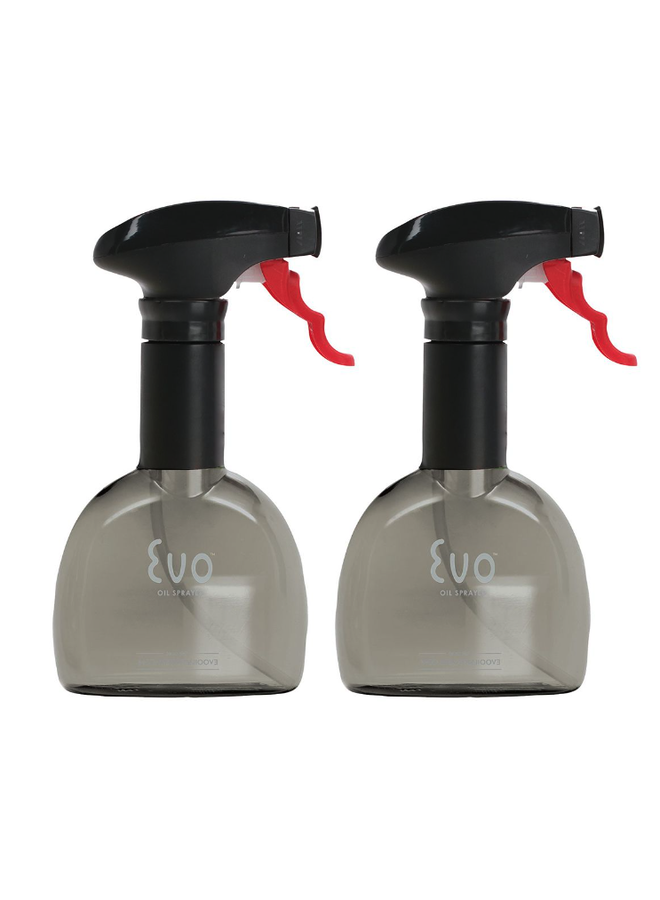 Evo Oil Sprayer, Non-Aerosol for Olive Oil and Cooking Oils, Set of 2 Bottles, 8oz