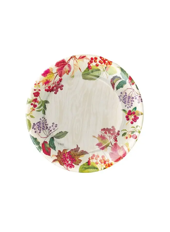 Berry Botanical Taupe Salad & Dessert Plates - 8 Per Package