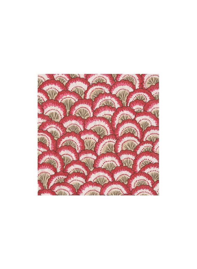 Pontchartrain Scalloped Red Cocktail Napkin - 20 Per Package