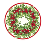 Holly and  Berry Round Paper Placemats - 12 Per Package