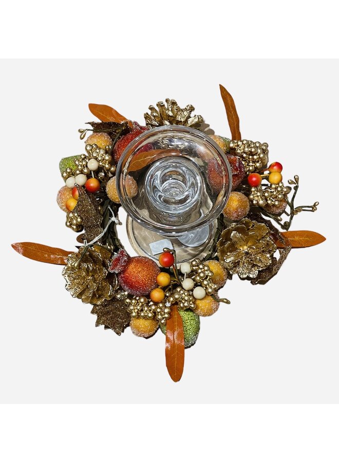 Autumn Glory Candle Ring Wreath