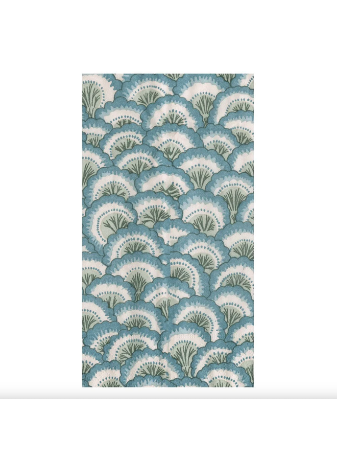 Pontchartrain Scallop Blue Guest Towel Napkins - 15 Per Package