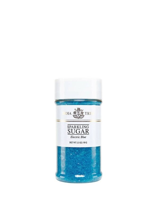 Electric Blue Sparkling Sugar Small Jar 3.5 oz