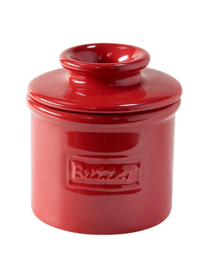 Café Collection Retro Butter Bell Crock - Maraschino Red