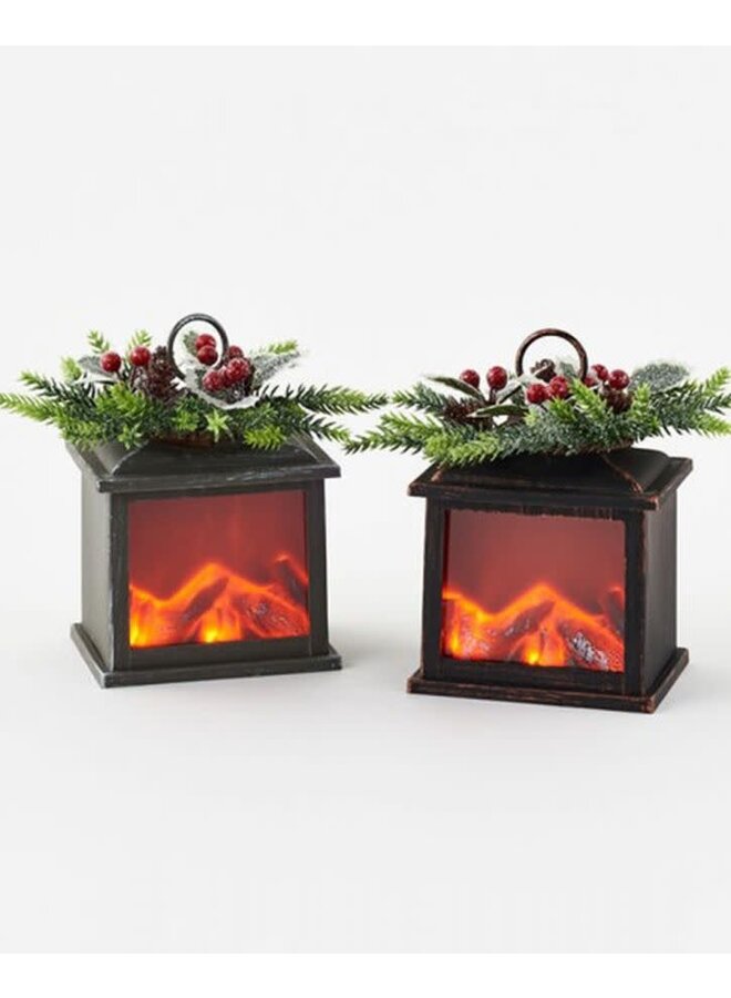 Mini Fire Light Lantern Ornament