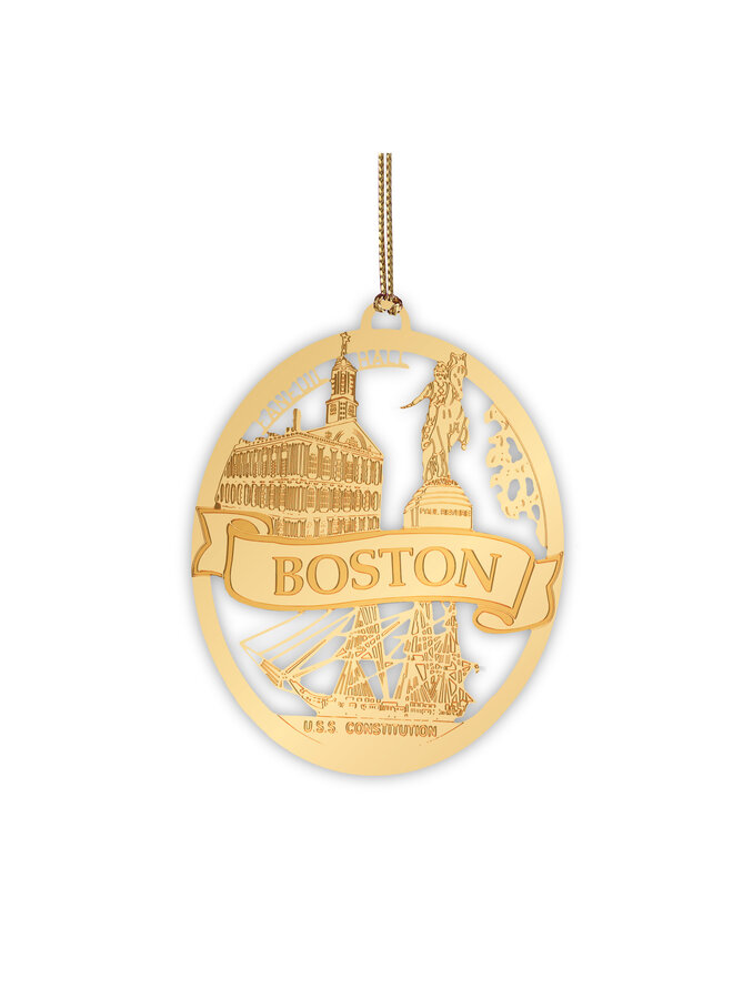 Boston Collage of Images Ornament