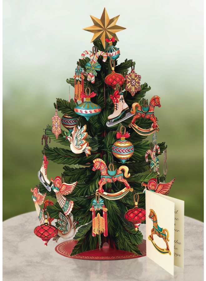 Christmas Tree with Ornaments Pop-Up Greeting Card