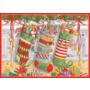 Stockings Advent Calendar Greeting Card - 1 Card & 1 Envelope