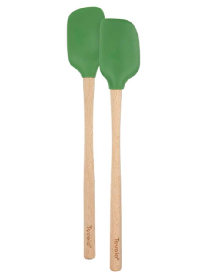 Flex Core Wood Handled Mini Spatula & Spoonula W/Silicone Head