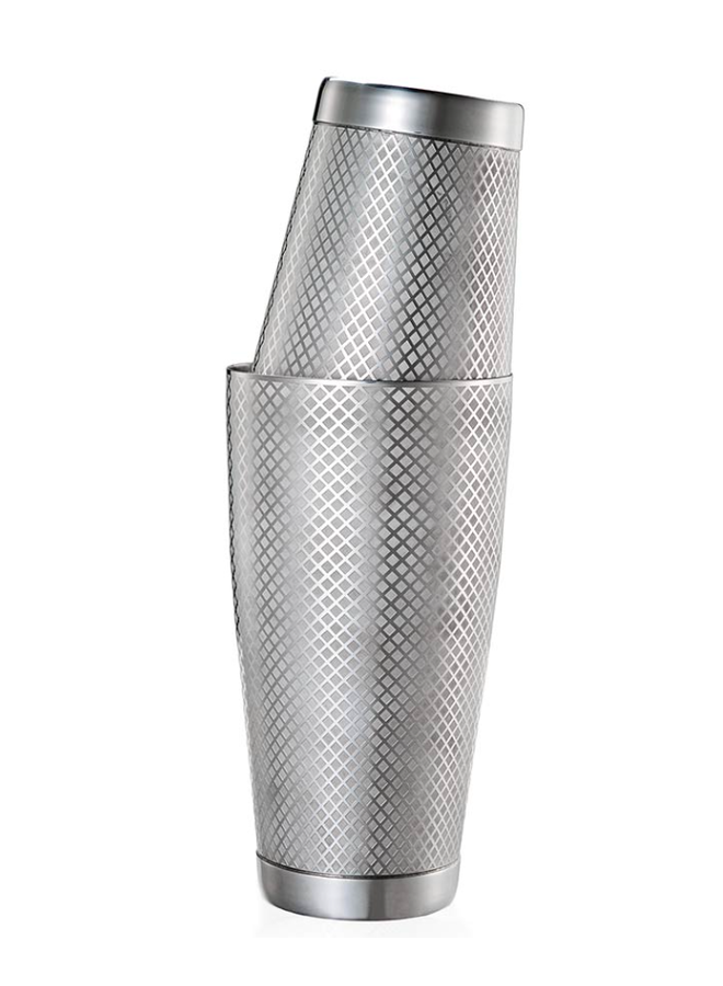 Diamond Lattice Stainless Steel Shaker Tin Set