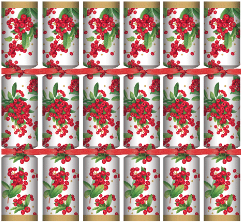 Caspari's Christmas Berry Christmas Crackers