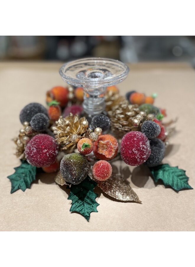 Multi-Beaded Fruit Candle Ring/Wreath