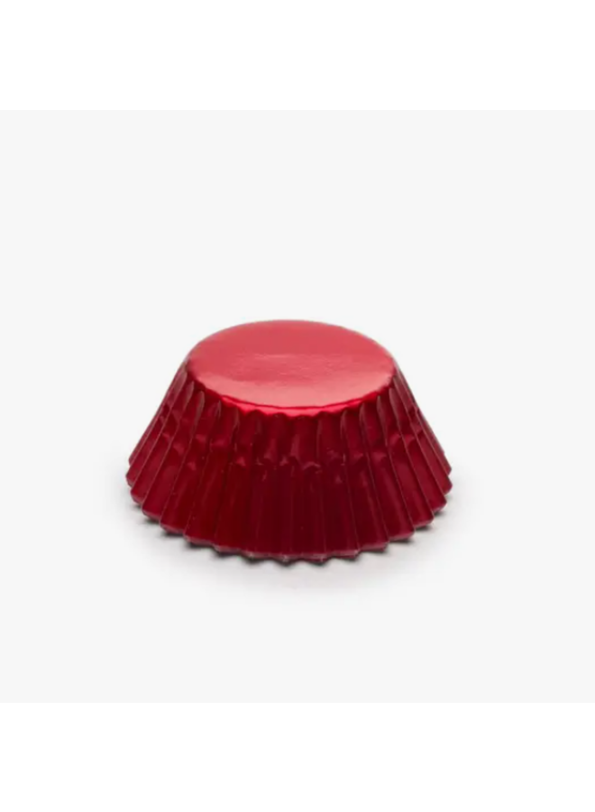 Mini Red Foil Disposable Bake Cups, 48 Count