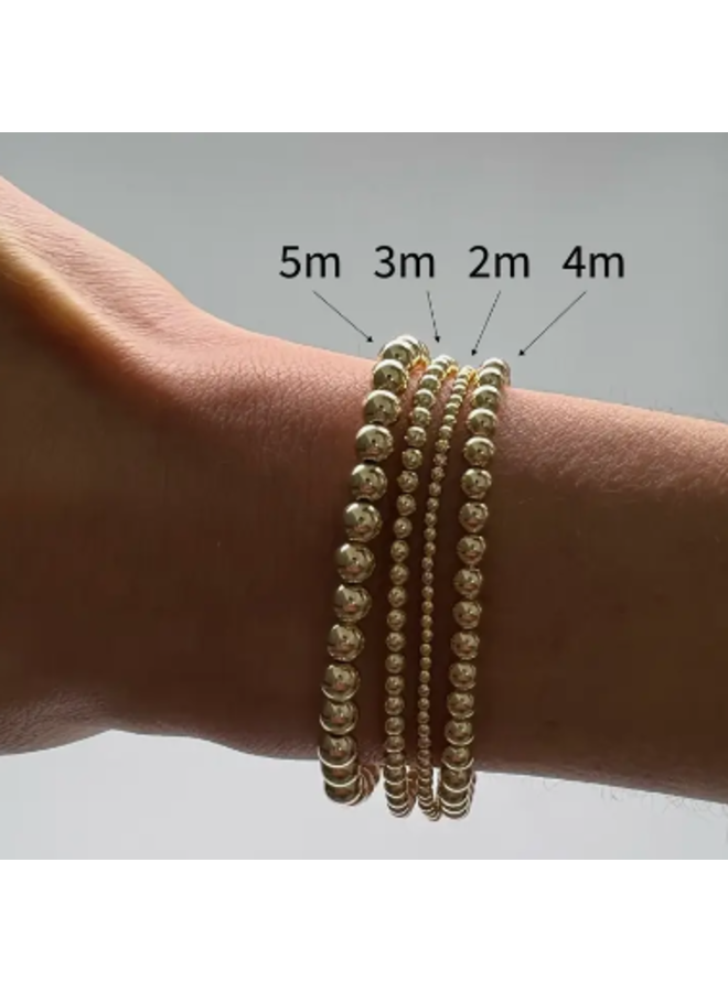 Gold Ball Bracelet 6.5"