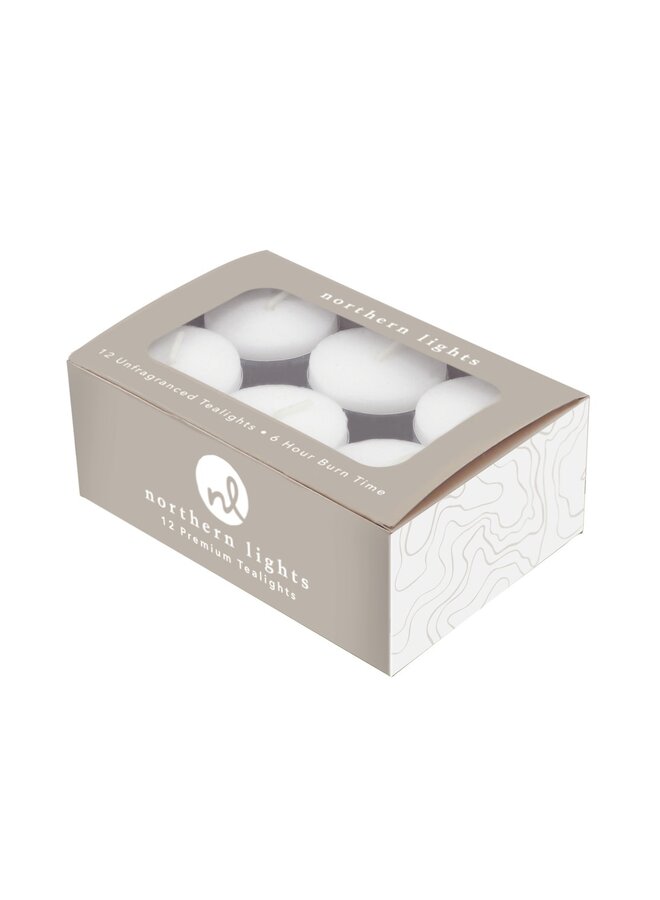 Unscented Tealights - 12pc Box