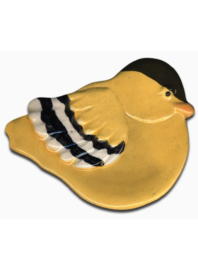 Ceramic Bird Dish Goldfinch